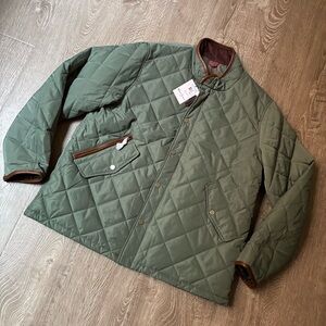 Robert Graham Quilted Field Jacket Olive Green Men’s 2XL NWT Heritage Style